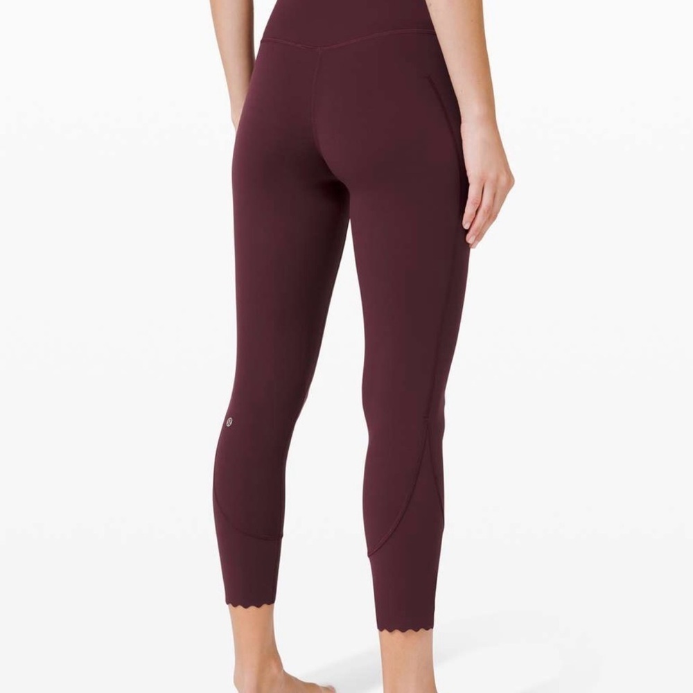Lululemon Athletica Deep Maroon Leggings Burgundy